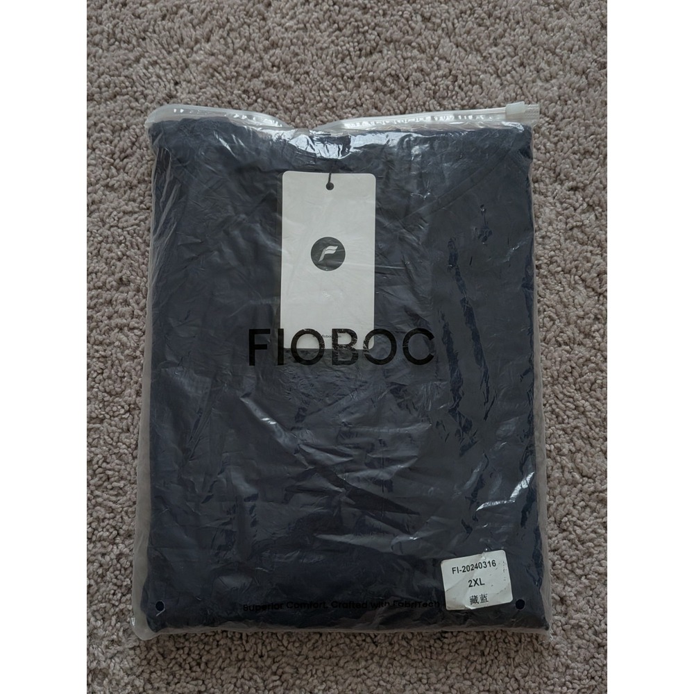 NWT Fioboc Hoodie Mens 2XL Pacific Blue Classic Fit Lightweight Pullover - Picture 9 of 12